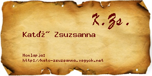Kató Zsuzsanna névjegykártya