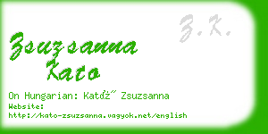 zsuzsanna kato business card